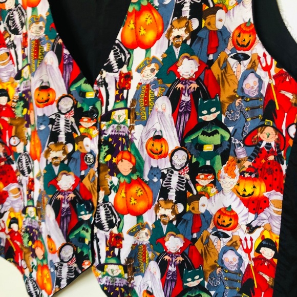 111 Main Pumpkin Halloween Vest Size Large - Picture 3 of 7